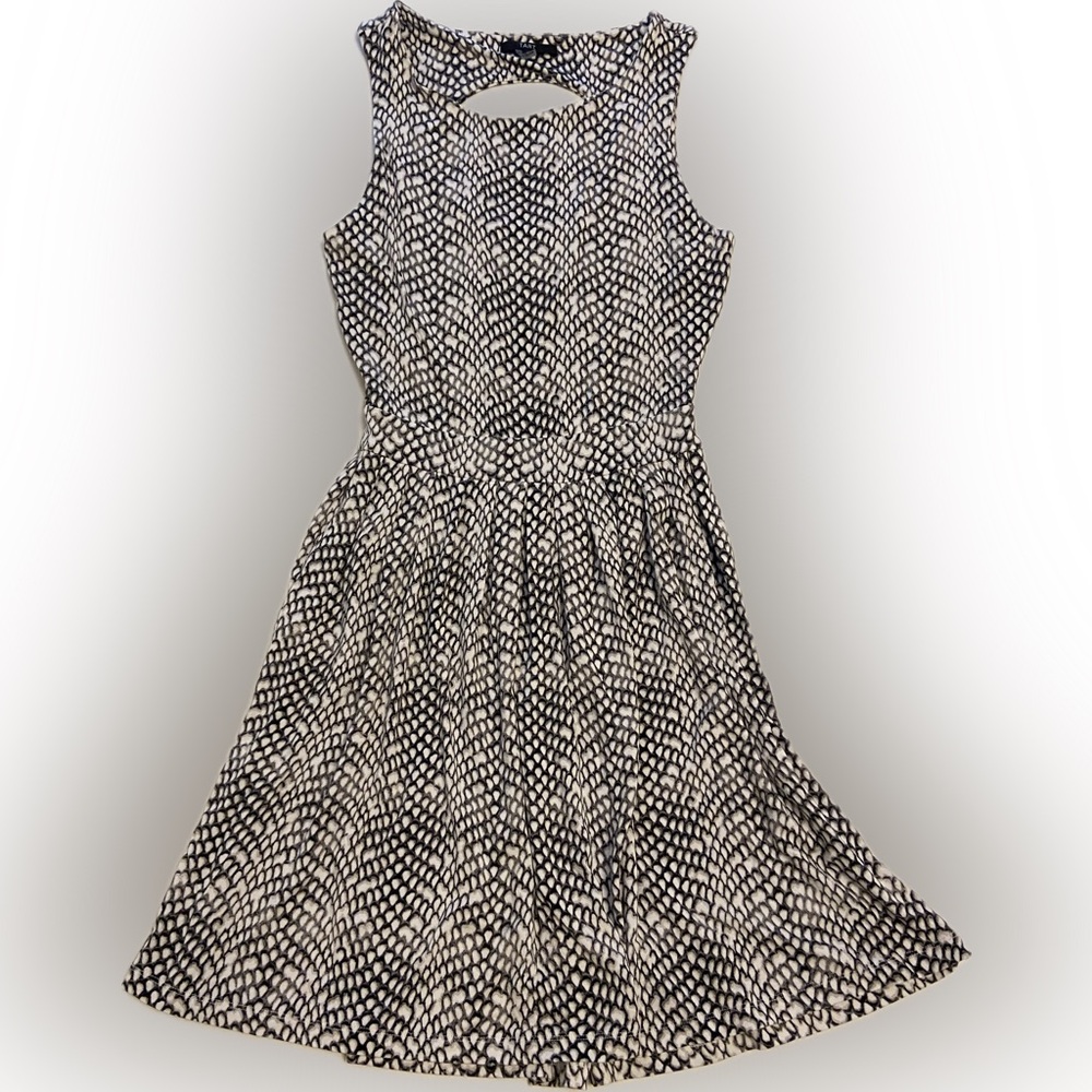 Tart Pleated A-Line Dress with cutouts on back